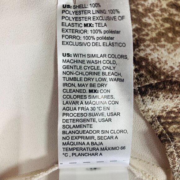 Long Sleeve Ruffle Dress snake print ruffle size xl White house black market - Picture 16 of 16